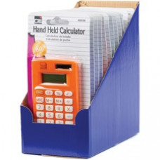 CLI 8-digit Hand Held Calculator - Dual Power, Non-slip Rubber Key - 8 Digits - Battery Powered - Assorted - 12 / Display Box