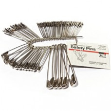 CLI Safety Pins - Assorted Sizes - 50 / Pack - Nickel Plated, Steel