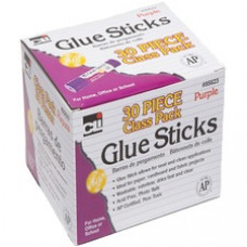CLI 30-piece Classpack Glue Sticks - 0.28 oz - 30 / Box - Purple