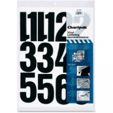 Chartpak Permanent Adhesive Vinyl Numbers - 23 (Numbers) Shape - Self-adhesive - Easy to Use - 4
