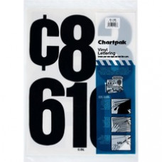 Chartpak Permanent Adhesive Vinyl Numbers - 21 (Numbers) Shape - Self-adhesive - 6