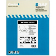 Chartpak 1.5 mil Applique Drafting Film - 100 Sheets - Letter - 8.50" x 11" - Clear - Self-adhesive - For Printer - 100 / Box