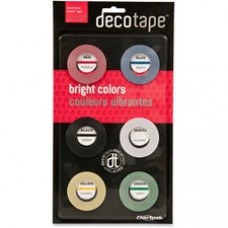 Chartpak Decorative Tape - 0.13" Width x 27 ft Length - 6 / Pack - Assorted