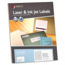 MACO Laser/Ink Jet White UPC Labels - Permanent Adhesive - 1