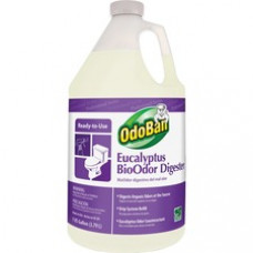 OdoBan Eucalyptus BioOdor Digester Refill - Ready-To-Use Liquid - 1 gal (128 fl oz) - Eucalyptus Scent - 1 Each - Purple