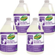 OdoBan Professional BioOdor Digester Refill - Liquid - 128 fl oz (4 quart) - Eucalyptus Scent - 4 / Carton - Purple