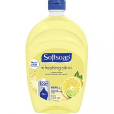 Softsoap Citrus Hand Soap Refill - Fresh Citrus Scent - 50 fl oz (1478.7 mL) - Dirt Remover, Bacteria Remover, Residue Remover - Hand - Yellow - 1 Each