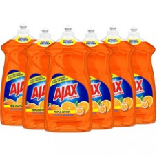 AJAX Triple Action Dish Soap - Liquid - 52 fl oz (1.6 quart) - Orange Scent - 6 / Carton - Orange