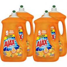 AJAX Triple Action Dish Soap - Liquid - 90 fl oz (2.8 quart) - Orange Scent - 4 / Carton - Orange