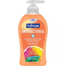 Softsoap Antibacterial Soap Pump - Crisp Clean Scent - 11.3 fl oz (332.7 mL) - Pump Bottle Dispenser - Bacteria Remover - Hand, Skin, Kitchen, Bathroom - Orange - Refillable, Recyclable, Paraben-free, Phthalate-free, pH Balanced, Biodegradable - 6 / Carto