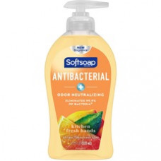 Softsoap Antibacterial Hand Soap Pump - Citrus Scent - 11.3 fl oz (332.7 mL) - Pump Bottle Dispenser - Odor Remover, Bacteria Remover - Hand, Kitchen, Skin - Yellow - Odor Neutralizer, Refillable, Paraben-free, Phthalate-free, pH Balanced, Biodegradable, 
