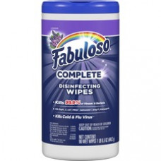 Fabuloso Disinfecting Wipes - Wipe - Lavender Scent - 90 / Canister - 1 Each - White