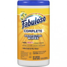 Fabuloso Disinfecting Wipes - Wipe - Lemon Scent - 90 / Canister - 1 Each - Multi