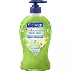 Softsoap Antibacterial Liquid Hand Soap - Sparkling Pear Scent - 11.3 fl oz (332.7 mL) - Pump Bottle Dispenser - Bacteria Remover - Hand, Skin - Green - Refillable, Recyclable, Paraben-free, Phthalate-free, Biodegradable, pH Balanced - 1 Each