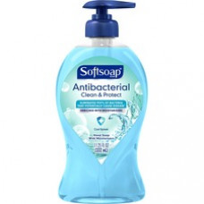 Softsoap Antibacterial Hand Soap - Cool Splash Scent - 11.3 fl oz (332.7 mL) - Pump Bottle Dispenser - Bacteria Remover - Hand, Skin - Blue - Refillable, Recyclable, Paraben-free, Phthalate-free, Biodegradable, pH Balanced - 1 Each