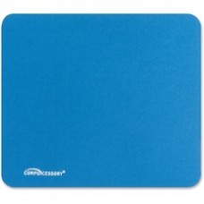 Compucessory Smooth Cloth Nonskid Mouse Pads - 9.5" x 8.5" Dimension - Blue - Rubber Base, Cloth