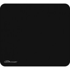 Compucessory Smooth Cloth Nonskid Mouse Pads - 9.5" x 8.5" Dimension - Black - Rubber Base, Cloth