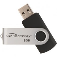 Compucessory Password Protected USB Flash Drives - 8 GB - USB 2.0 - 12 MB/s Read Speed - 5 MB/s Write Speed - Aluminum - 1 Year Warranty