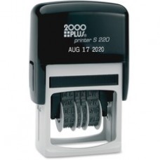 COSCO 6-Year Band Self-Inking Dater - Date Stamp - Black - Plastic - 1 Each