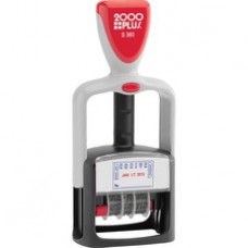 COSCO 2000 Plus S360 RECEIVED Two-Color Dater - Message/Date Stamp  - "RECEIVED" - 1" Impression Width x 1.75" Impression Length - 4 Bands - Blue, Red - Plastic - 1 Each