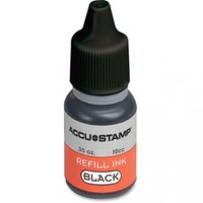 COSCO Accu Stamp Shutter Pre-Ink Refills - 1 Each - Black Ink - 0.33 fl oz
