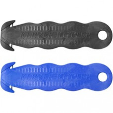 COSCO Steel Blade Plastic Handle Safety Cutter - Plastic, Steel - Blue, Black