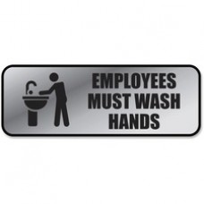 COSCO Employee Wash Hands Sign - 1 Each - Employees Must Wash Hands Print/Message - 9