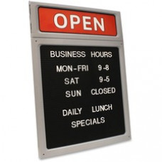 COSCO Custom Message Sign - 1 Each - Business Hour Print/Message - 15