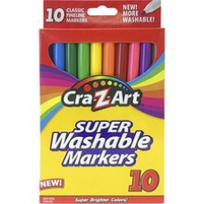 Cra-Z-Art Super Washable Finetip Markers - Fine Marker Point - Multi - 10 / Box