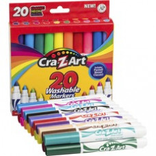 Cra-Z-Art Washable Broadline Markers - Broad Marker Point - Multi, Neon, Pastel - 20 / Box
