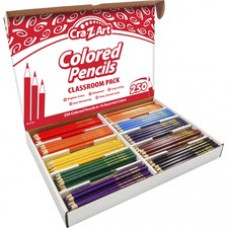 Cra-Z-Art Colored Pencils Classroom Pack - Multi Lead - Wood Barrel - 250 / Box