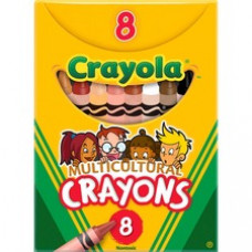 Crayola Large Regular Multicultural Crayons - 3.6