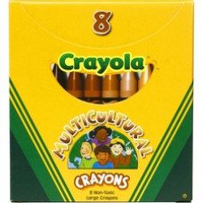 Crayola Large Multicultural Crayons - Assorted - 8 / Box