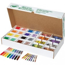 Crayola Crayons/Markers Combo Classpack - Assorted Ink - Assorted Wax - 256 / Box