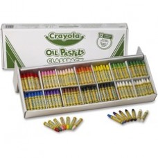 Crayola Classpack Oil Pastel - Blue, Brown, Green, Orange, Peach, Pink, Red, Violet, Yellow, Yellow Green, White, ... - 1 / Box
