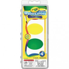 Crayola Washable Nontoxic 4 Watercolor Set - 4.50 oz - 16 / Set - Assorted