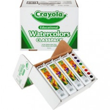 Crayola Educational Watercolors Classpack - 36 / Box - Red, Yellow, Green, Blue, Brown, Purple, Black, Orange