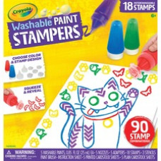 Crayola Washable Paint Stampers Set - 0.85 fl oz - 1 / Kit - Assorted