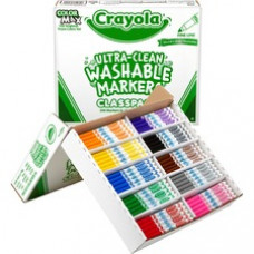 Crayola Fine Line Markers Classpack - Fine Marker Point - Assorted Water Based Ink - 200 / Box
