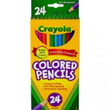 Crayola Presharpened Colored Pencils - 3.3 mm Lead Diameter - Assorted Lead - Wood Barrel - 24 / Set