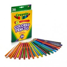 Crayola Presharpened Colored Pencils - 3.3 mm Lead Diameter - Assorted Lead - Wood Barrel - 36 / Set