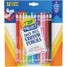 Crayola Project Easy Peel Crayon Pencils Set - 9