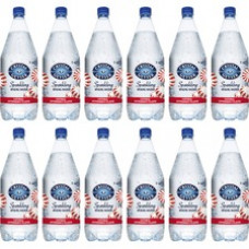 Crystal Geyser Natural Peppermint Sparkling Spring Water - Ready-to-Drink - 42.27 fl oz (1.25 L) - 12 / Carton