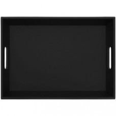Dacasso Leatherette Serving Tray - Serving, Storing - Black - Leatherette Body - 1 Each