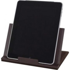 Dacasso Classic Leather Tablet Stand - Velveteen, Top Grain Leather, Felt, Leather - Chocolate Brown