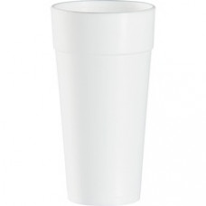 Dart Insulated Foam Cups - 24 fl oz - Round - 500 / Carton - White - Foam - Coffee, Cappuccino, Tea, Hot Chocolate, Hot Cider, Juice, Soft Drink, Soda, Juice, Smoothie, Water