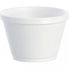 Dart Foam Food Containers - 6 fl oz Food Container - Foam - Serving - Disposable - White - 1000 Piece(s) / Case