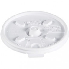 Dart Lids for Foam Cups and Containers - Round - Foam - 1000 / Case - White