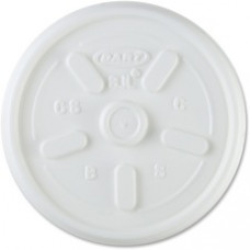 Dart Vented Hot Cup Lid - Plastic - 1000 / Carton - White, Translucent