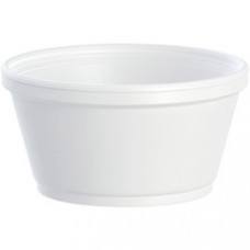 Dart Foam Food Containers - 8 fl oz Food Container - Foam - Serving - White - 1000 Piece(s) / Case